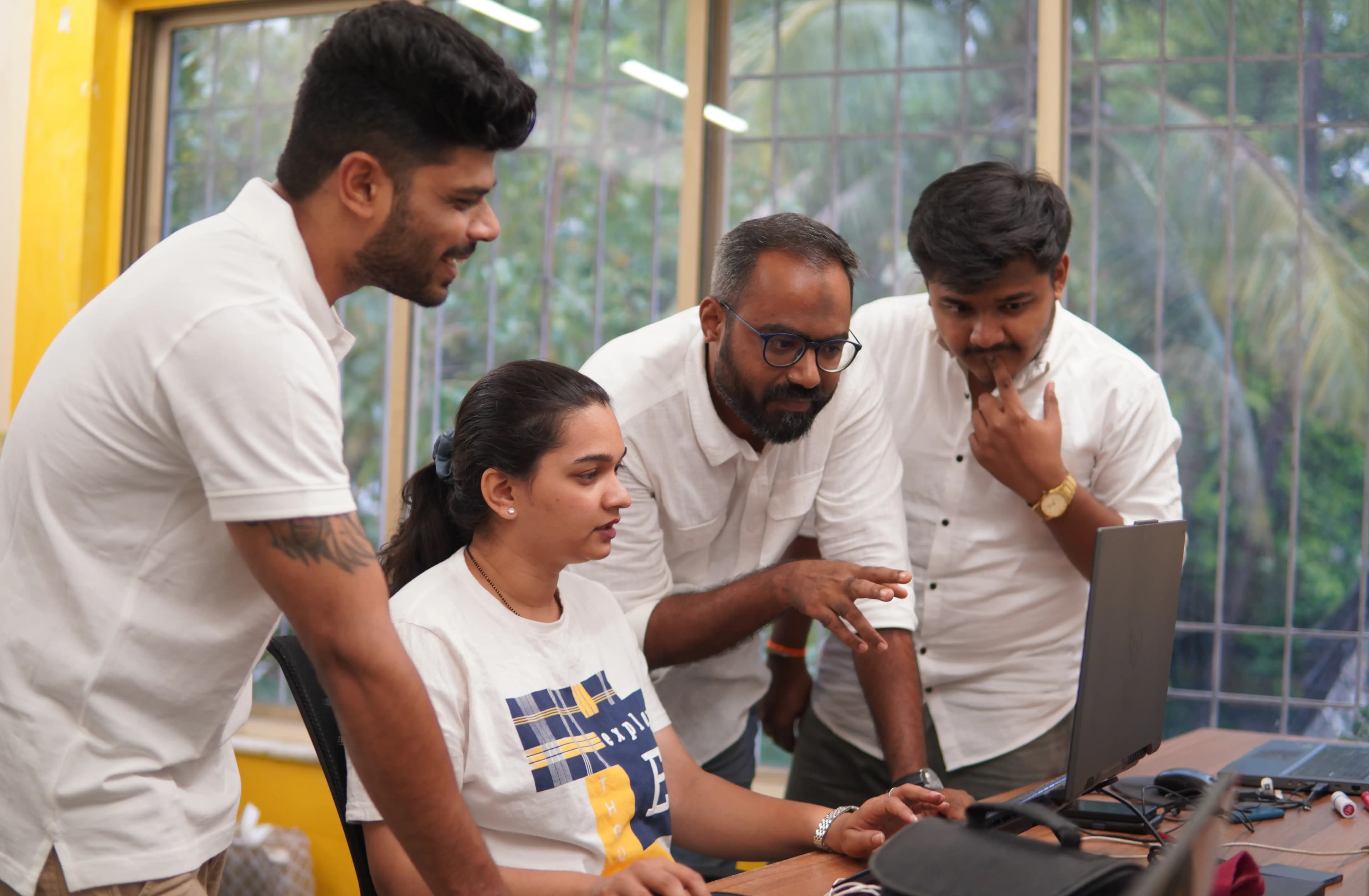 Advolve team on a production shoot